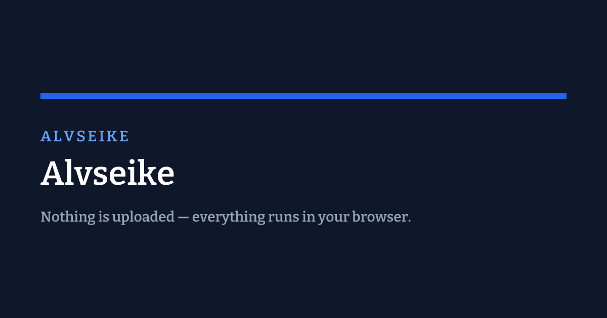 Open Graph-kort for alvseike.com