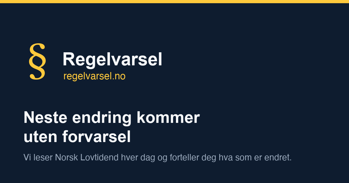 Open Graph-kort for regelvarsel.no