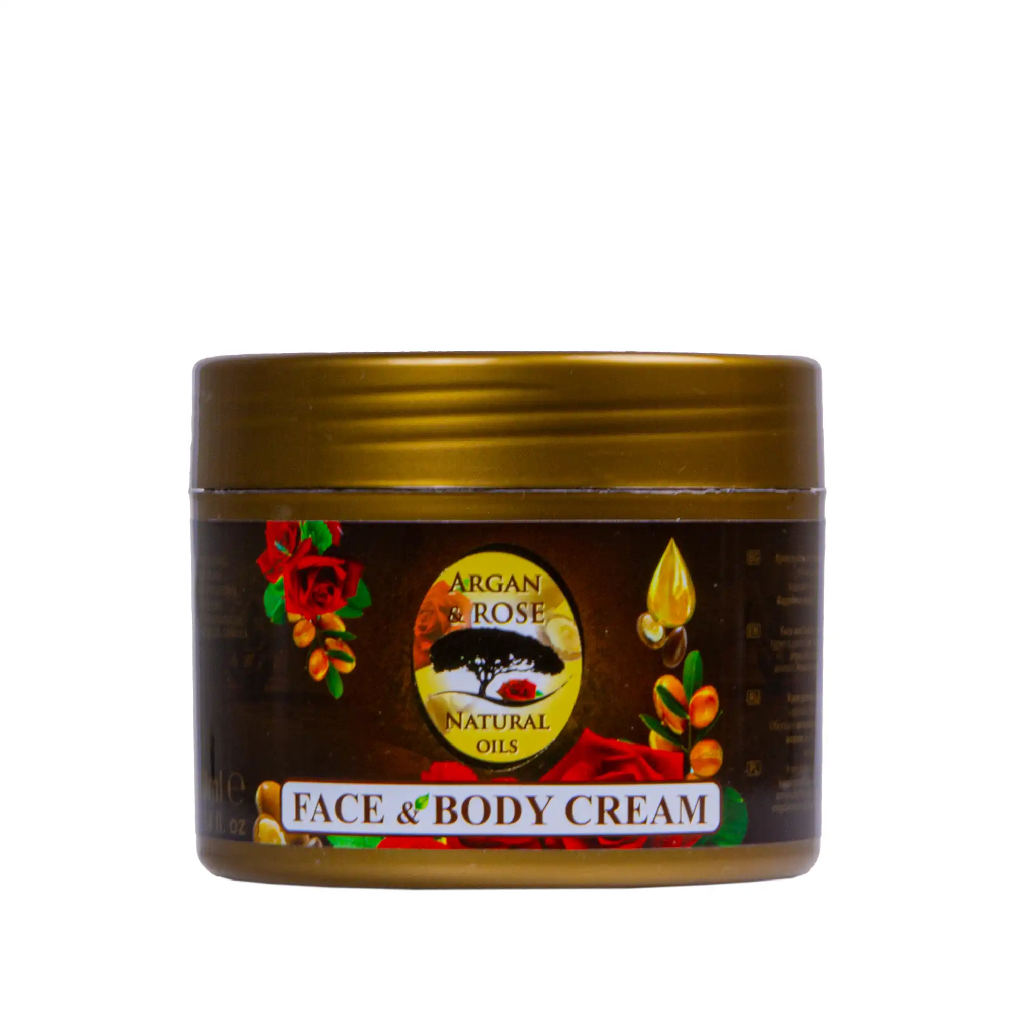 Kropp- og ansiktskrem, Argan og Rose